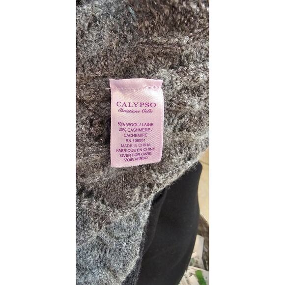 Calypso Christiane Celle Size XS Wool Cashmere Sweater Dress Open Knit Sparkle - Picture 5 of 5